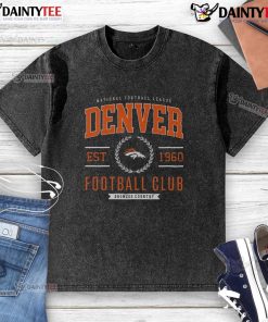 Good Denver Broncos Football Club washed t-shirt featuring a vintage design and vibrant team colors for fans.