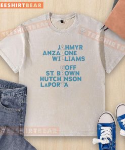 Alt Text: Good Detroit Lions All Grit football player names washed t-shirt in blue, perfect for fans and game day apparel.