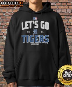 Good Detroit Tigers Baseball 2025 Postseason hoodie featuring team colors and logo, perfect for fans cheering on their team.