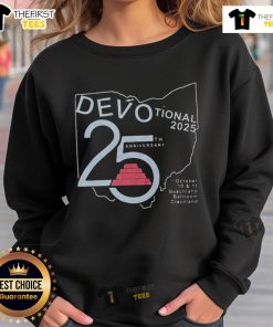 Good Devotional 25th Anniversary Sweatshirt featuring a stylish design celebrating 25 years of devotion and faith.