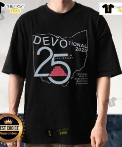 Good Devotional 25th Anniversary T-Shirt featuring a vibrant design to celebrate the milestone with style and faith.