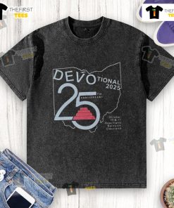 Good Devotional 25th Anniversary washed t-shirt featuring a vintage design and comfortable fit for casual wear.