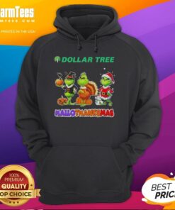 Good Dollar Tree X Grinch cosplay hoodie for Happy HalloThanksMas, featuring festive colors and playful designs.