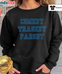 Good Dominic Fike Comedy Tragedy Parody Sweatshirt featuring vibrant design and stylish fit for fans of the artist.