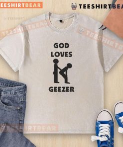 Alt Text: Good Dominic Fike God Loves Geezer washed t-shirt featuring a stylish graphic design in a casual fit.