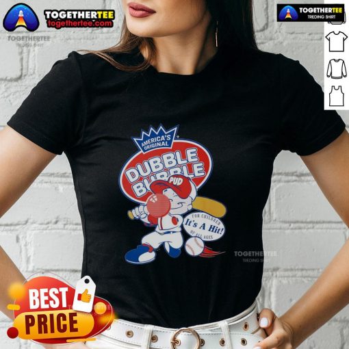 Good Dubble Bubble It's A Hit Ladies Tee featuring vibrant colors and fun design, perfect for casual summer wear.