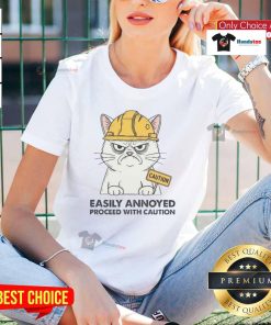 Good Easily Annoyed Process With Caution Ladies Tee in vibrant colors, perfect for casual outings and humorous statements.