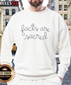 Good Facts Are Sacred sweatshirt in cozy fabric, featuring a unique graphic design, perfect for casual wear and statement style.