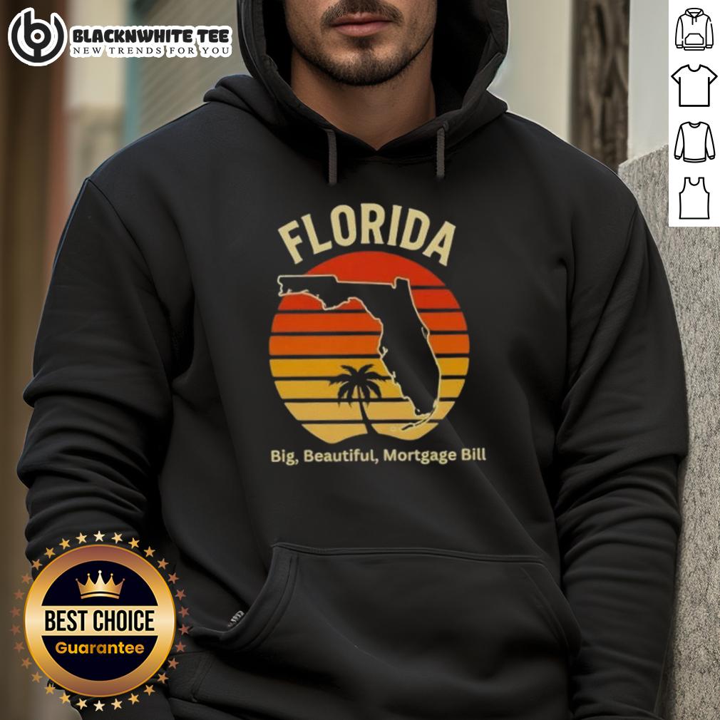 Good Florida Big Beautiful Mortage Bill Vintage Hoodie Vintage Good Florida Big Beautiful Mortgage Bill hoodie displayed on a mannequin, showcasing stylish design and vibrant colors.