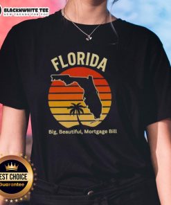 Vintage ladies tee featuring 'Good Florida Big Beautiful Mortgage Bill' design, perfect for casual wear and Florida enthusiasts.