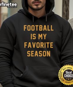 Cozy 'Good Football Is My Favorite Season' hoodie in vibrant colors, perfect for football fans enjoying game day.