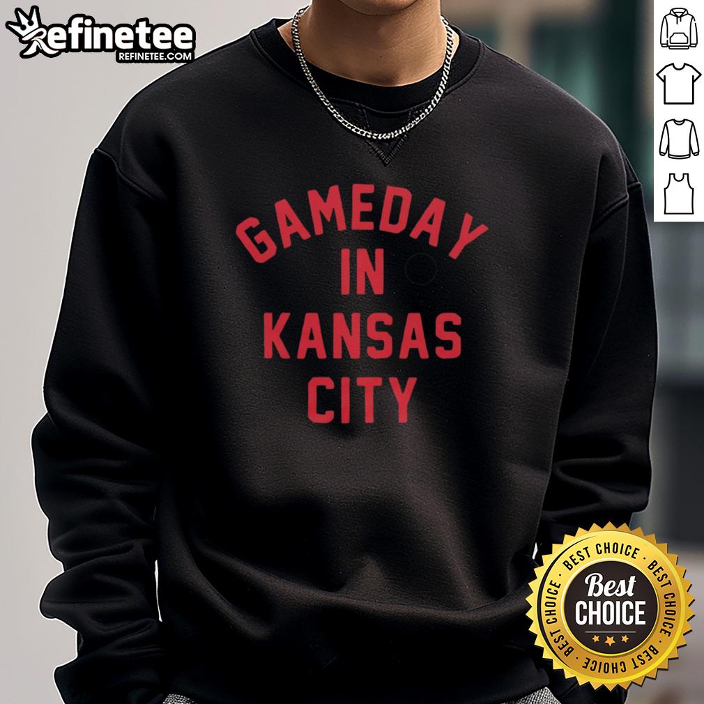 Good Gameday In Kansas City Sweatshirt Good Gameday in Kansas City sweatshirt featuring team colors, perfect for football fans on game day.