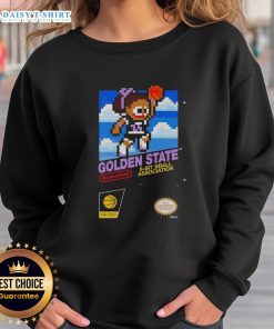 Alt Text: Good Golden State Valkyries Basketball 8-Bit Sweatshirt featuring pixel art design and team colors for fans.