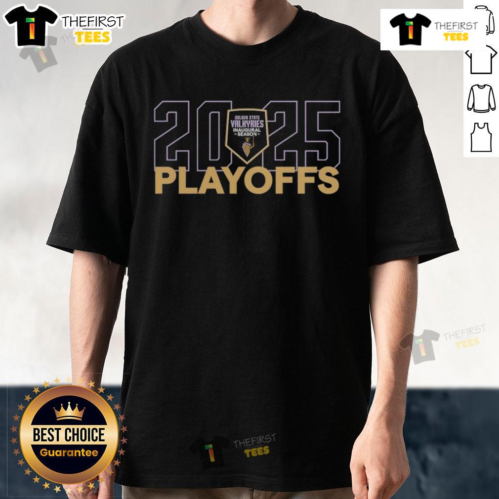 Good Golden State Valkyries Inaugural Season 2025 Wnba Playoffs T Shirt Alt Text: Good Golden State Valkyries Inaugural Season 2025 WNBA Playoffs T-Shirt featuring team logo and vibrant design.