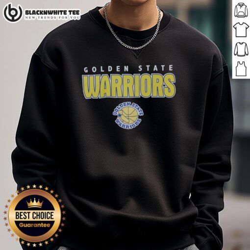 Vintage Good Golden State Warriors throwback sweatshirt featuring the team's iconic logo and colors.