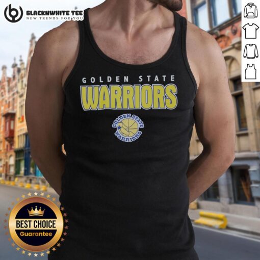 Good Golden State Warriors Throwback Tank Top featuring retro colors and logo, perfect for fans and casual wear.