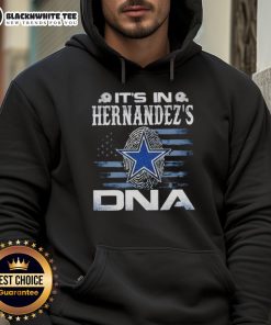 Good Hernandez's Dallas Cowboys 'It's in DNA' flag hoodie featuring vibrant team colors and stylish design.