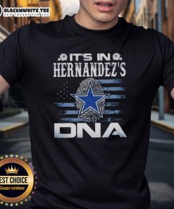 Good Hernandez's Dallas Cowboys 'It's In DNA' USA flag t-shirt featuring vibrant colors and a bold design for fans.