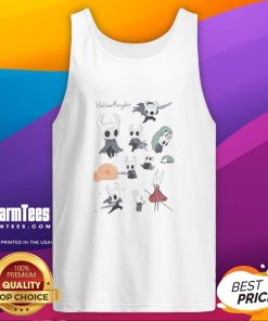 Charming chibi Hollow Knight graphic on a stylish tank top, perfect for fans of the game and unique fashion lovers.