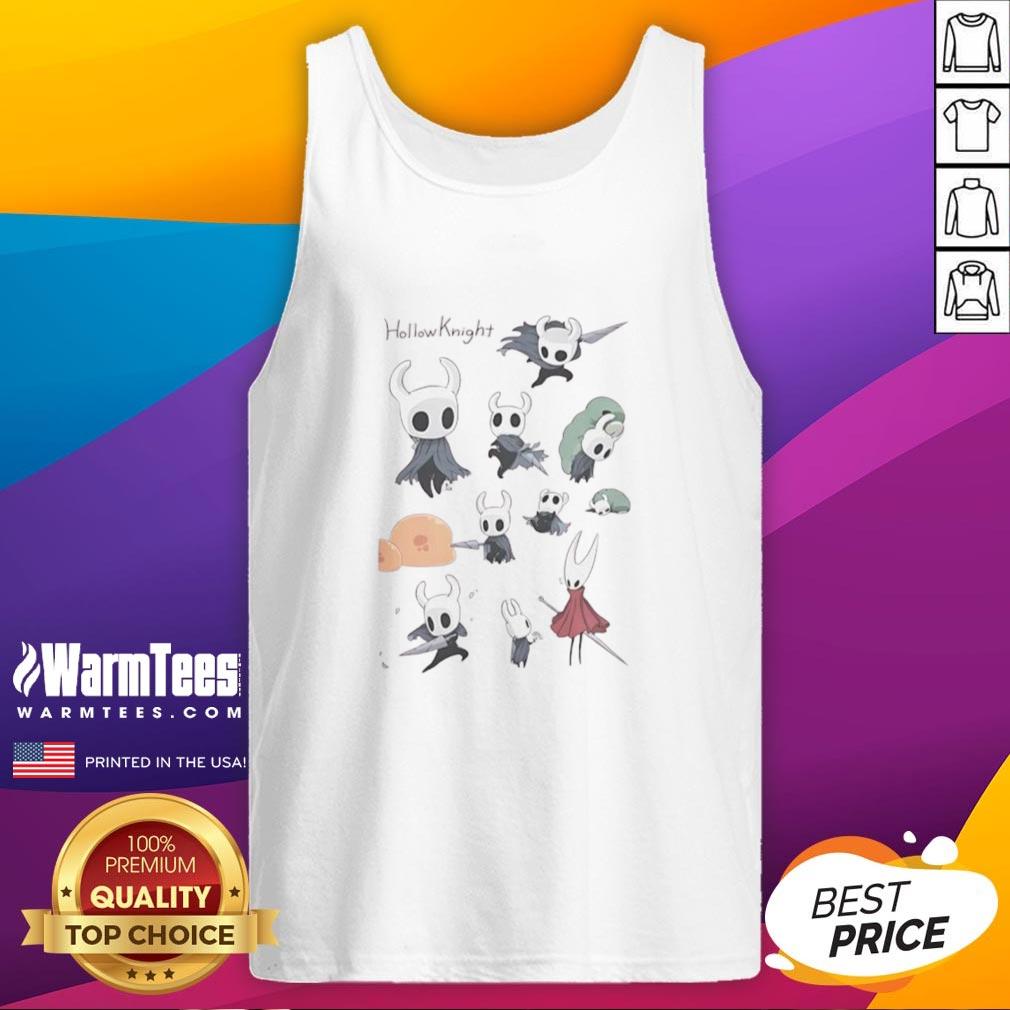 Good Hollow Knight Chibi Tank Top Charming chibi Hollow Knight graphic on a stylish tank top, perfect for fans of the game and unique fashion lovers.