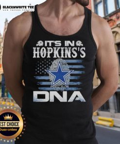 Good Hopkins Dallas Cowboys It's In DNA Us Flag Tank Top featuring a patriotic design for fans of the team.