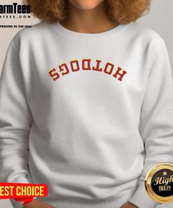 Good Hotdog Upside Down Sweatshirt featuring a fun graphic print on a cozy, stylish pullover for casual wear.