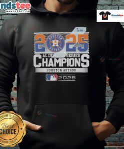 Good Houston Astros 2025 MLB Postseason AL Division Series Champions Celebration Hoodie on display.
