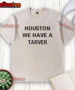 Good Houston We Have A Tarver washed t-shirt in soft fabric, perfect for casual wear and showcasing Houston pride.