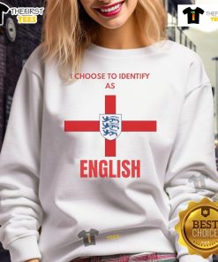 Good I Choose To Identify As English sweatshirt in vibrant colors, showcasing a trendy and humorous design for casual wear.