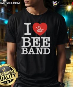Good I Love Bee Band T-Shirt featuring a vibrant bee graphic, perfect for music lovers and bee enthusiasts alike.