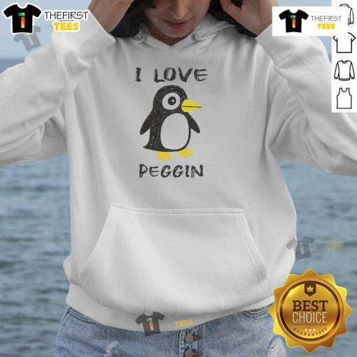 Good I Love Pegging Penguin Hoodie featuring a playful penguin design on a cozy, stylish sweatshirt.