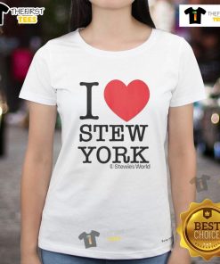 Good I Love Stew York Ladies Tee featuring a stylish design perfect for casual wear and expressing love for New York.