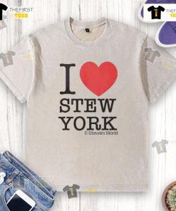 Good I Love Stew York washed t-shirt in soft fabric, featuring a stylish graphic design for casual wear.