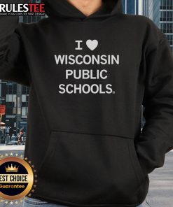 Alt Text: Cozy 'Good I Love Wisconsin Public Schools' hoodie in vibrant colors, showcasing pride in Wisconsin education.