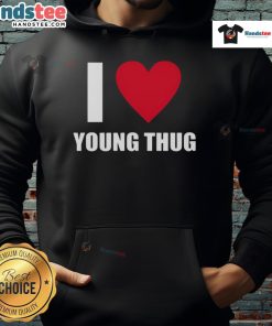 Good I Love Young Thug Hoodie in black, featuring a stylish graphic print, perfect for fans of Young Thug's music.