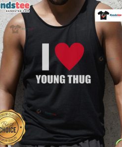 Alt Text: Good I Love Young Thug tank top featuring vibrant graphics and stylish design for fans of the rapper.