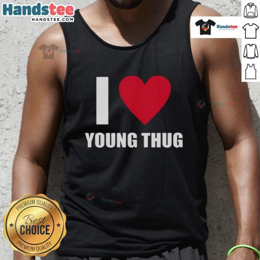 Alt Text: Good I Love Young Thug tank top featuring vibrant graphics and stylish design for fans of the rapper.