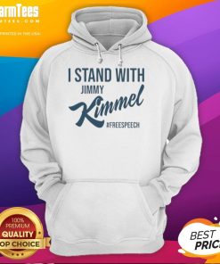 Good I Stand With Jimmy Kimmel Free Speech Hoodie - stylish black hoodie promoting free speech and comedy advocacy.