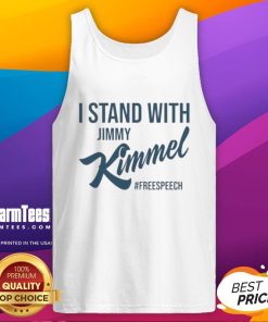 Good I Stand With Jimmy Kimmel Free Speech Tank Top showcasing a bold design promoting freedom of expression.