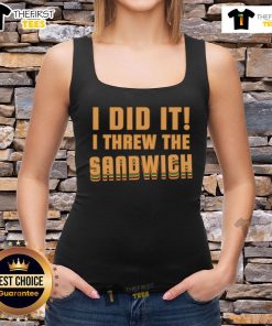 Good I Threw The Sandwich Tank Top featuring a playful graphic design, perfect for casual summer wear.