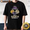 LSU on Saturdays, Saints on Sundays football helmet t-shirt, showcasing team spirit for college and NFL fans.