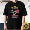 Good Im A Mizzou on Saturdays and a Chiefs on Sundays football helmet T-shirt for passionate sports fans.