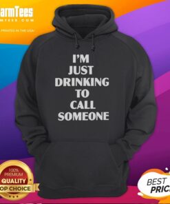 Good I'm Just Drinking To Call Someone Hoodie in stylish black, perfect for casual outings and cozy gatherings.