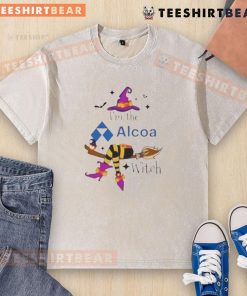 Good I'm The Alcoa Witch Halloween washed t-shirt featuring a spooky design, perfect for festive celebrations.