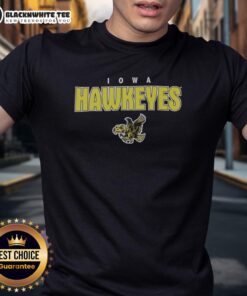Good Iowa Hawkeyes throwback T-shirt featuring vintage logo and classic colors, perfect for fans and collectors.