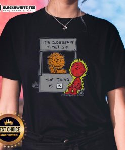 Good It's Clobberin Time Fantastic Ladies Tee featuring vibrant graphics and a stylish design for superhero fans.