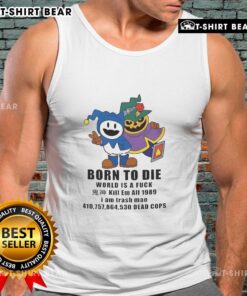 Good Jack Frost Shin Megami Tensei tank top from 'Born to Die: World is a Fk' 1989 featuring unique graphic design.