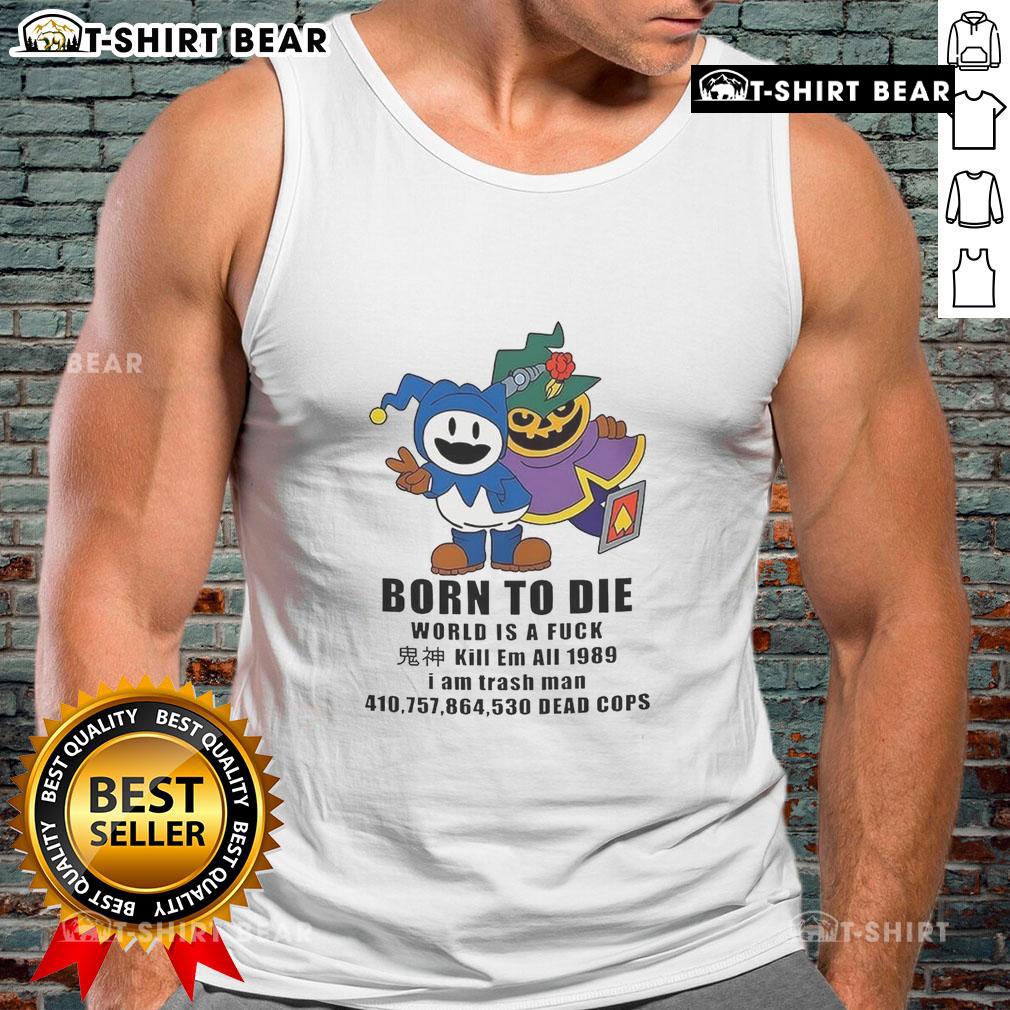 Good Jack Frost Shin Megami Tensei Born To Die World Is A Fuck Kill Em All 1989 Tank Top Good Jack Frost Shin Megami Tensei tank top from 'Born to Die: World is a Fk' 1989 featuring unique graphic design.