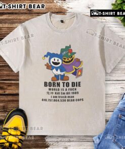Good Jack Frost Shin Megami Tensei 'Born to Die' 1989 washed t-shirt featuring iconic game character design.