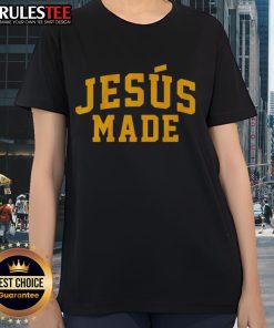 Good Jesus Made Milwaukee Baseball Ladies Tee featuring a stylish design perfect for baseball fans.